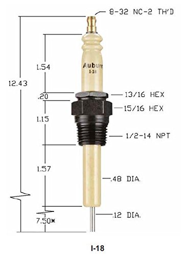 I-18 Auburn Igniter Spark Plug - High Performance Replacement for Smooth Engine Start - Ideal for Cars, Trucks, and Motorcycles