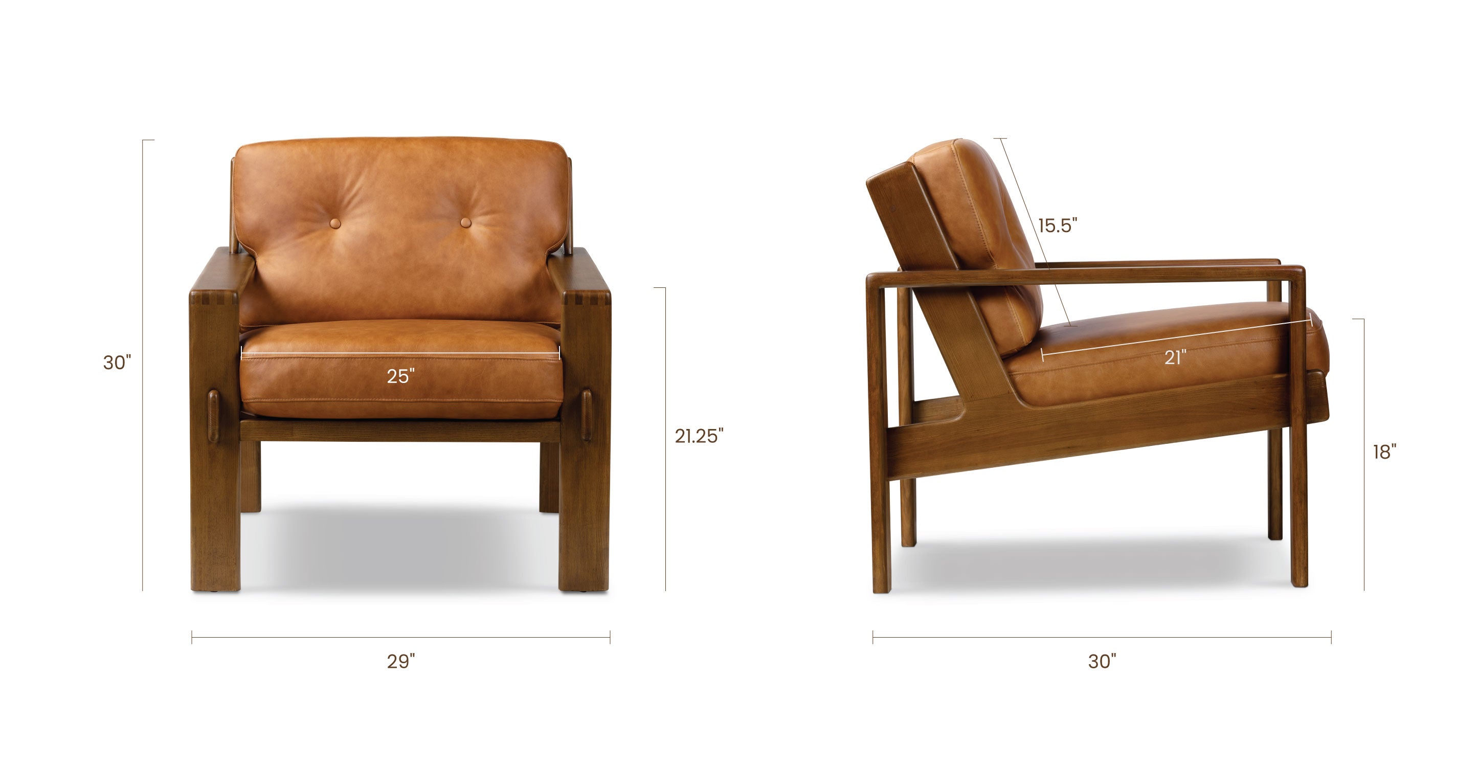 Skive Lounge Chair - Modern Comfortable Recliner for Living Room, Bedroom & Office - Perfect for Relaxing, Reading & Napping