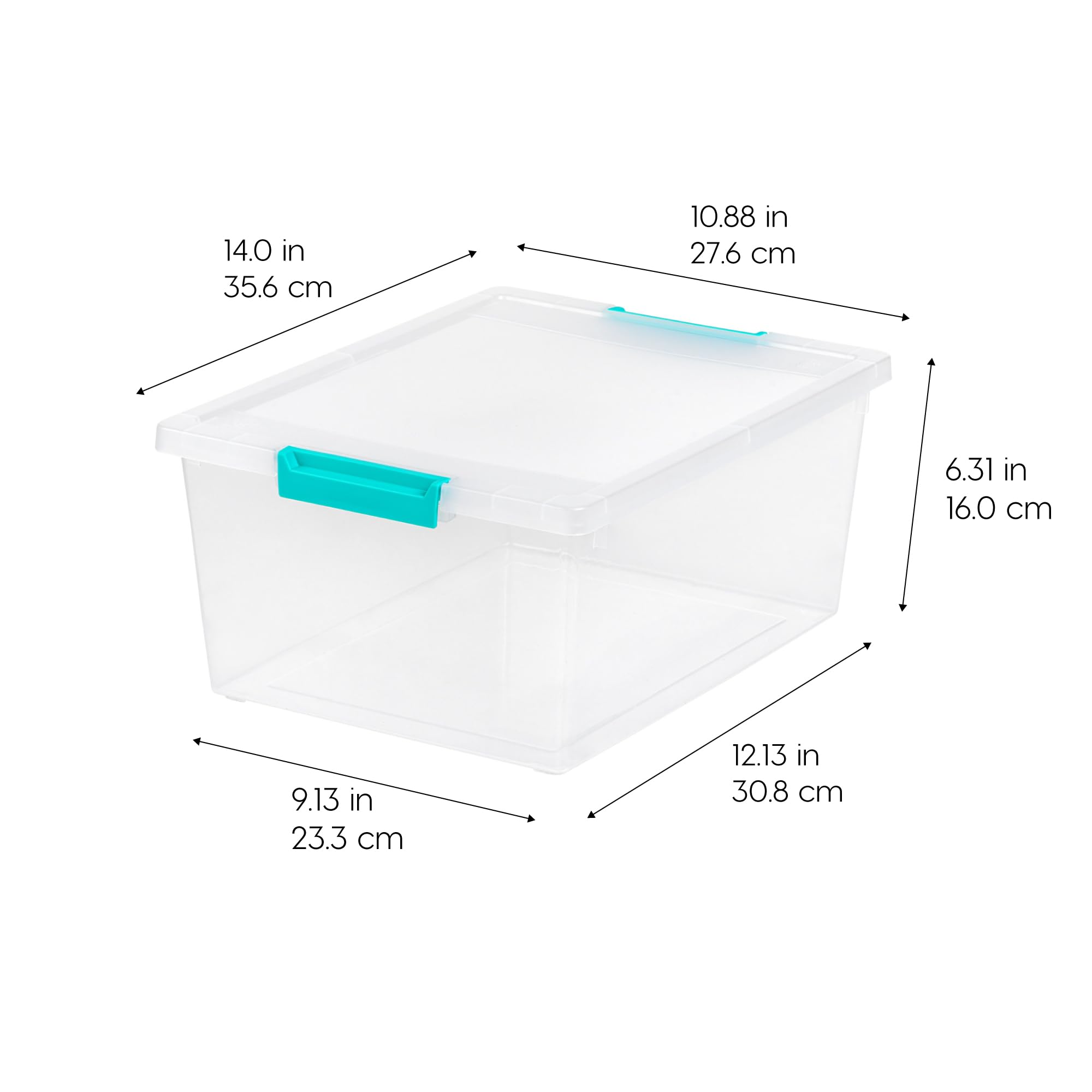 IRIS USA 12 Quart Clear Plastic Storage Bins with Lids - 4 Pack Stackable Organizing Containers for Sensory Bins, Craft Supplies, Home, Office & School Organization | Perfect for Toy Storage, Art Supplies & Clutter Control