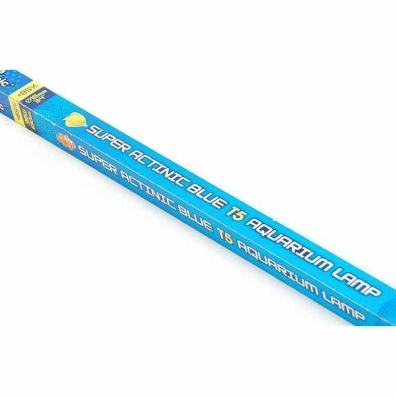 Aqua Zonic Super Actinic Blue T5 Fluorescent Light Bulb for Saltwater Reef Aquariums - Perfect for Coral Growth and Marine Tank Lighting