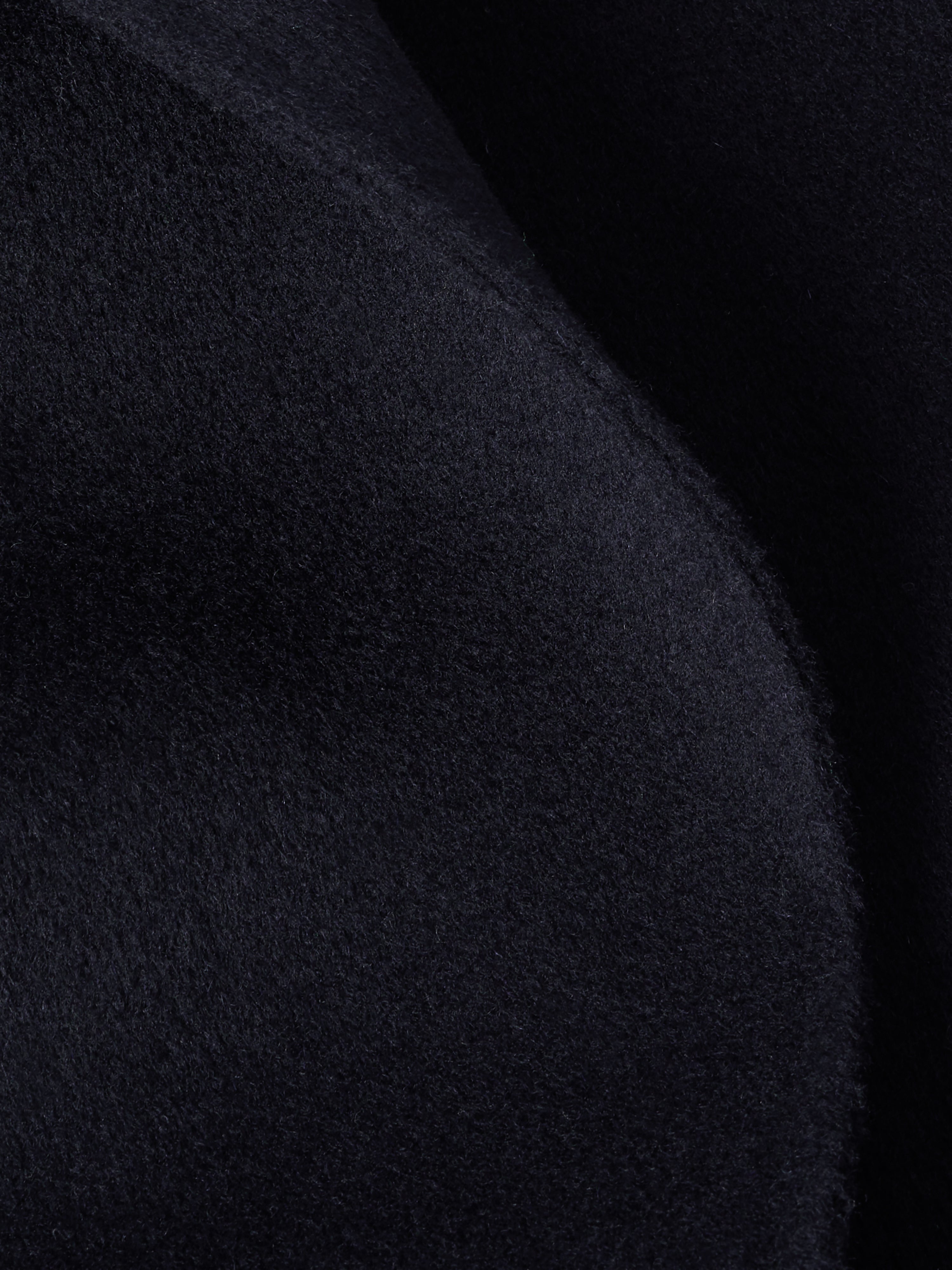 Premium Double-Faced Wool Coat for Women - Navy Blue | Warm Winter Outerwear for Office, Travel & Formal Occasions