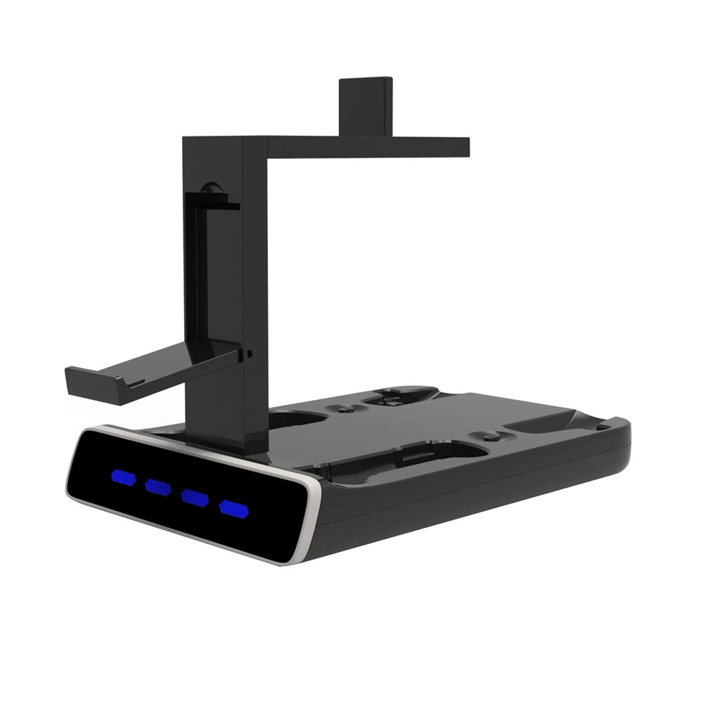 PSVR2 & PS5 Controller Charging Dock - 2-in-1 DualSense Charging Station with Headset Holder & Display Stand | Perfect for Gaming Setup & VR Accessories Organization