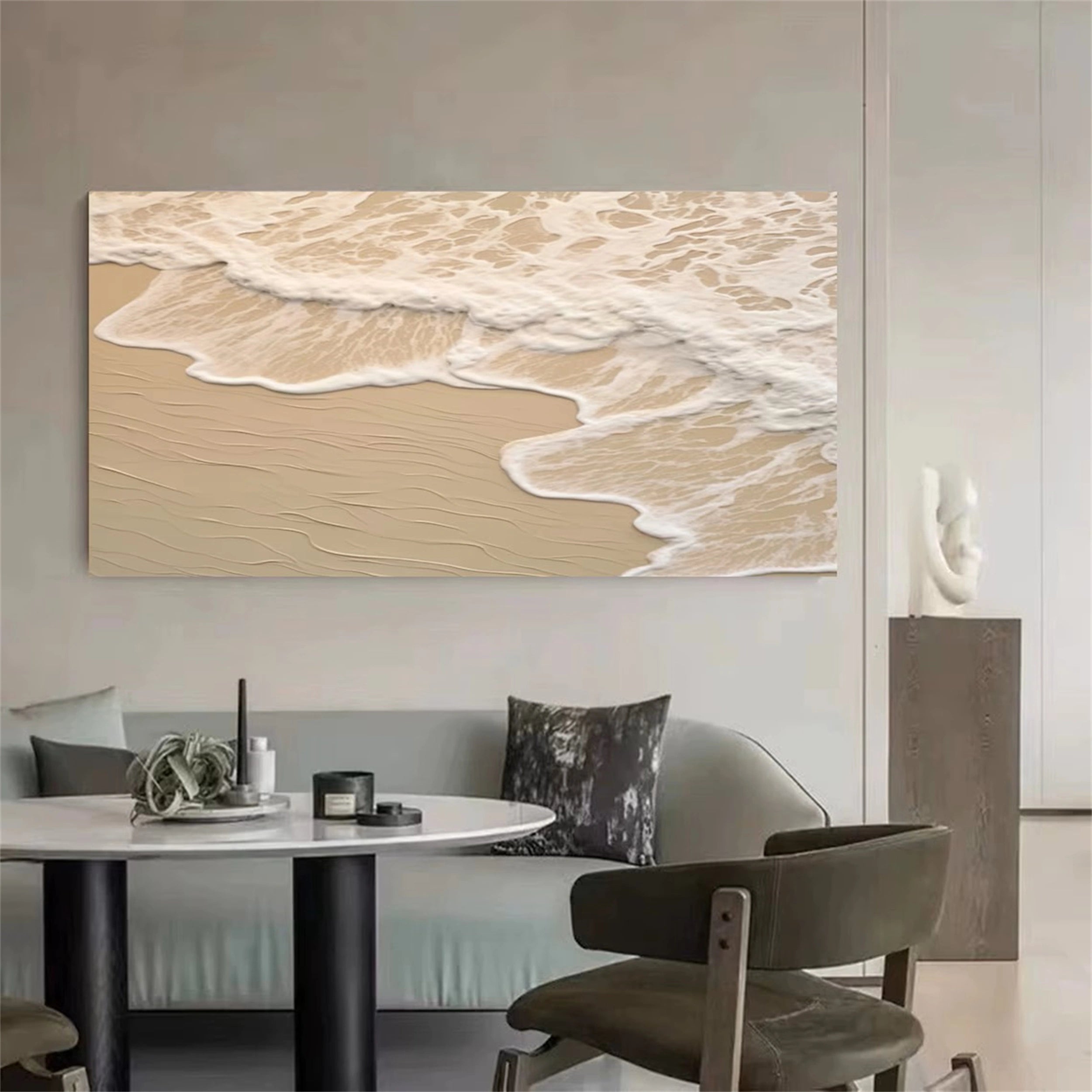 Ocean and Sky Painting #OS 076 - Handmade Seascape Wall Art for Home & Office Decor - Perfect for Living Room, Bedroom or Beach House