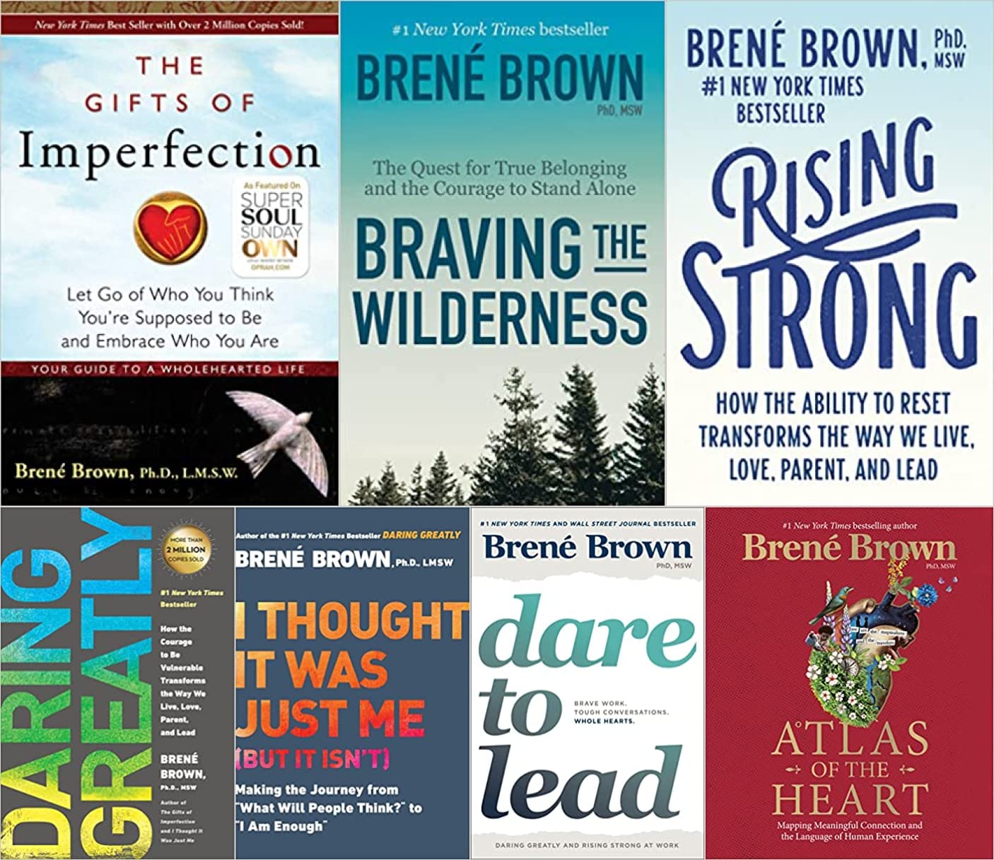 Brené Brown 3-Book Collection Set: The Gifts of Imperfection, Daring Greatly, Rising Strong - Inspirational Self-Help Books for Personal Growth & Leadership Development