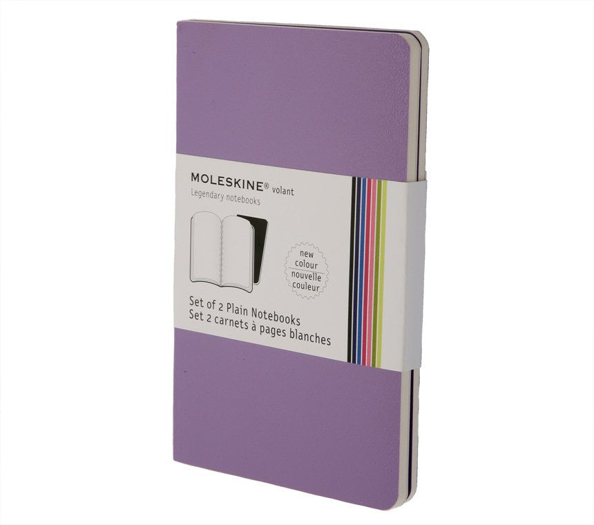 Premium Moleskine Volant Plain Notebook Set of 2 - Large Size (5