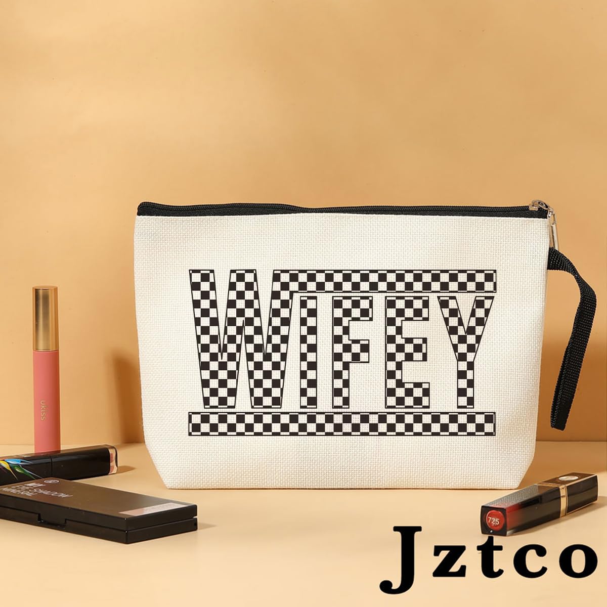 Wifey Gifts for Women - Elegant Cosmetic Makeup Toiletry Bag - Perfect Wife Bride Mom Mother Girlfriend Appreciation Gifts for Engagement Wedding Birthday Mothers Day - Ideal for Travel, Spa, and Everyday Use