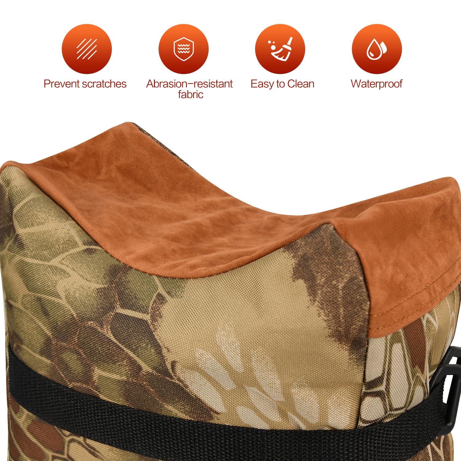 Best Shooting Rest Bags for Rifle Hunting - Front & Rear Support Sandbag Stand Holders with 600D Polyester (Unfilled) - Perfect for Range Practice & Outdoor Hunting