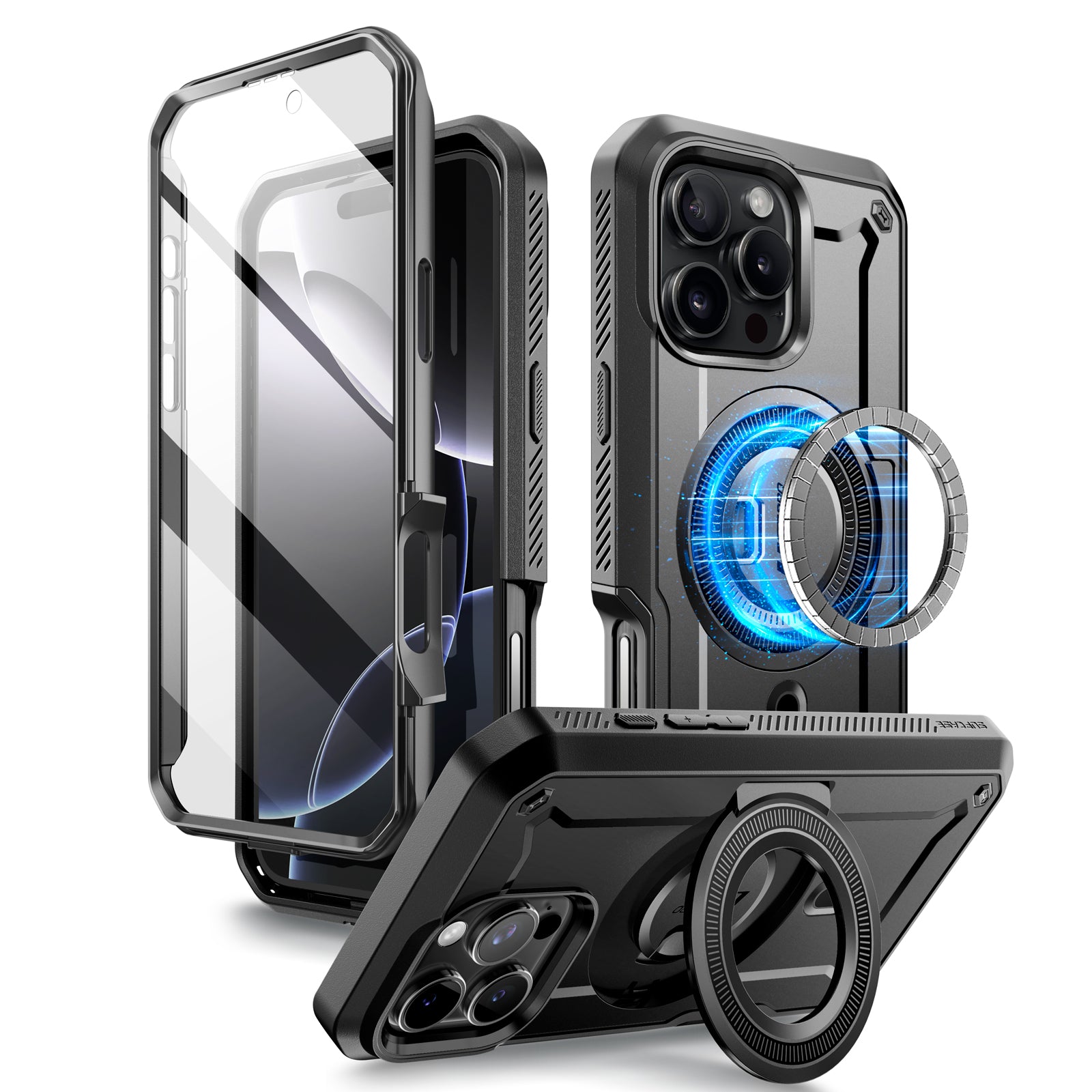 iPhone 16 Pro Max 6.9 Inch Unicorn Beetle PRO MAG Rugged MagSafe Case - Gun Metal | Shockproof Protective Cover with Magnetic Compatibility | Perfect for Outdoor Adventures & Daily Use