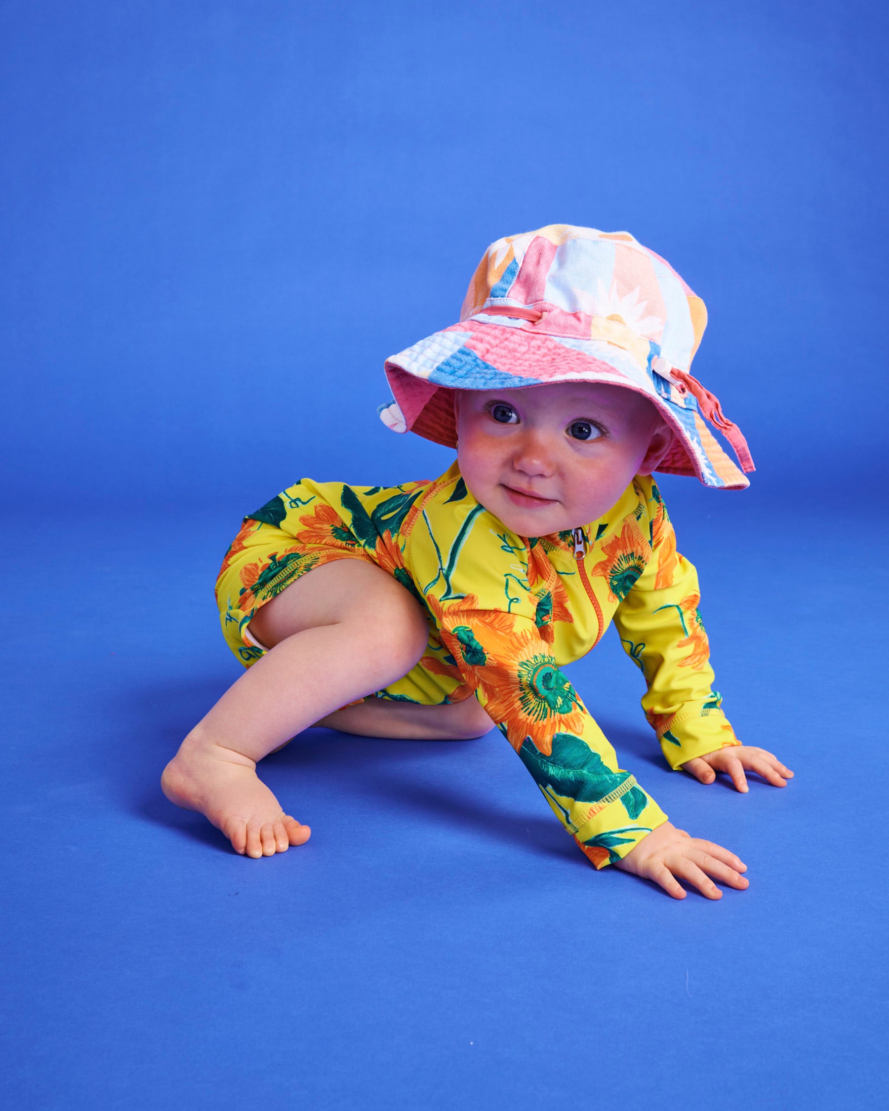 Flower Child Beach Hat - Wide Brim Sun Hat for Women, UPF 50+ UV Protection, Boho Straw Hat for Summer Vacation, Beach, Pool & Outdoor Activities