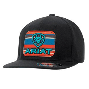 Ariat Black Serape Patch Cap - Stylish Western Hat for Men & Women - Perfect for Rodeo, Horseback Riding & Outdoor Adventures