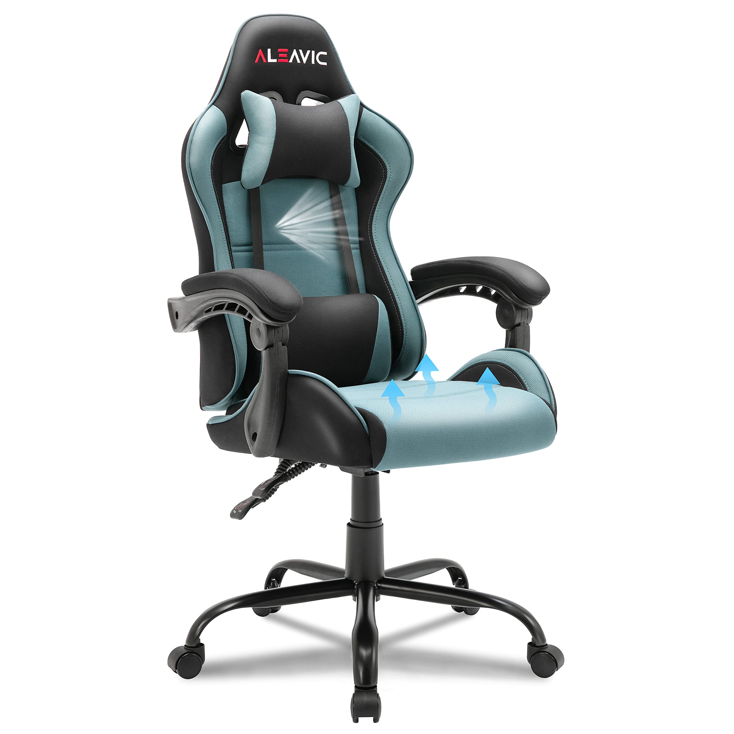 ALEAVIC Ergonomic Gaming Chair - High Back Adjustable Racing Style Computer Chair with Headrest & Lumbar Support for Adults | Perfect for PC Gaming, Office Work & Home Entertainment