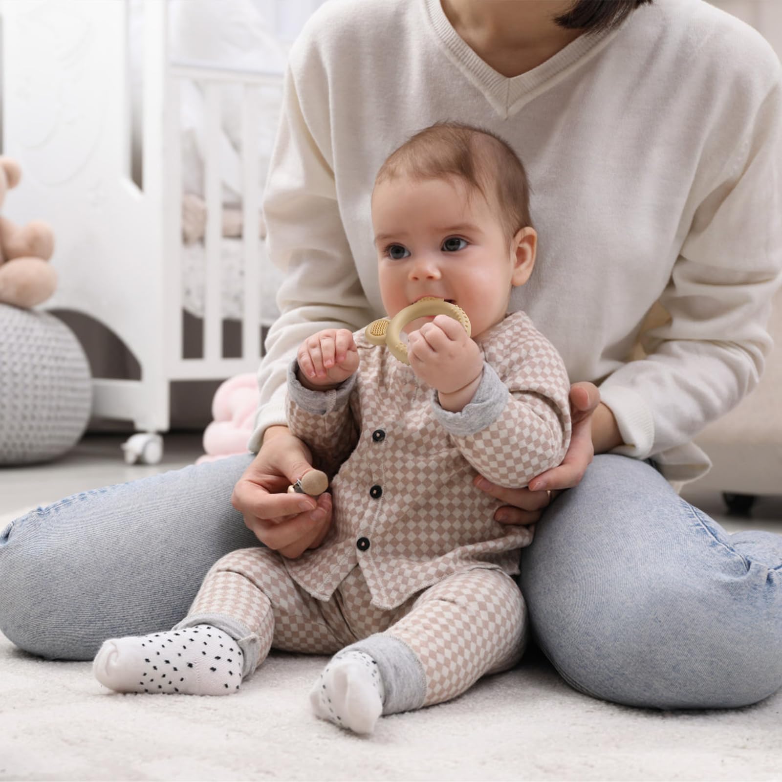 3 Pack Baby Teething Toys for Infants 3-12 Months | BPA-Free Silicone Teethers for Soothing Sore Gums | Easy-Grip Design for Newborns & Toddlers | Perfect for Daycare, Travel & On-the-Go Relief