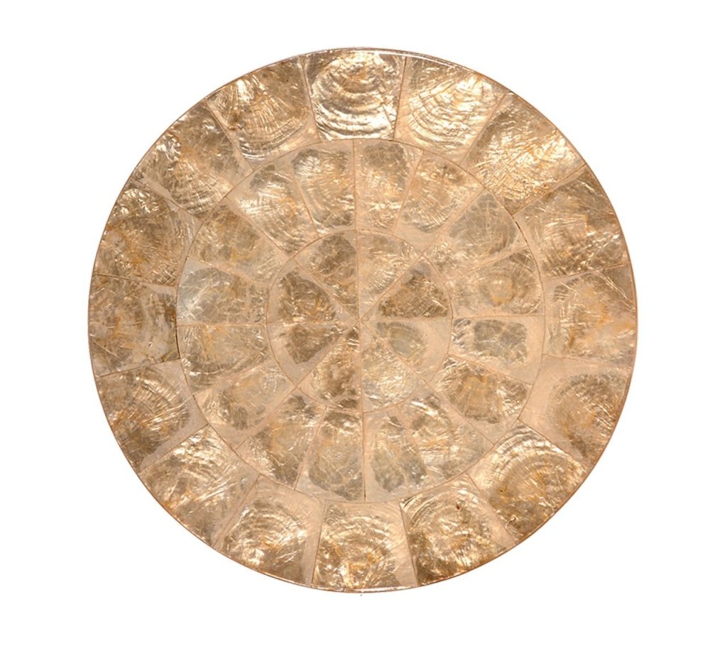 Elegant Round Capiz Placemats Set of 4 - Natural Shell Decor for Dining Table, Wedding, Party & Home Decor