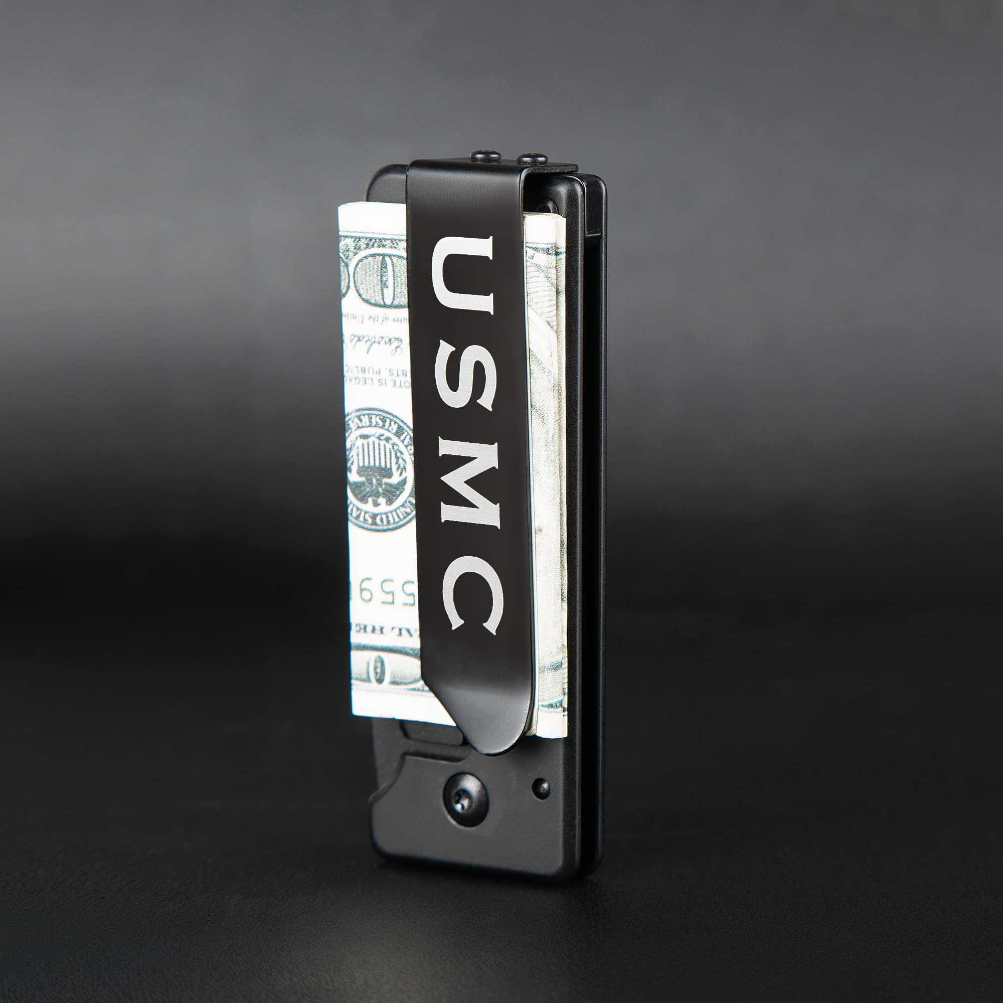 USMC Money Clip Pocket Knife - 2.75 Inch Blade Military Gift, Marine Corps Knife with Money Clip | Perfect for Everyday Carry, Camping & Outdoor Activities | Disabled Veteran Owned Small Business