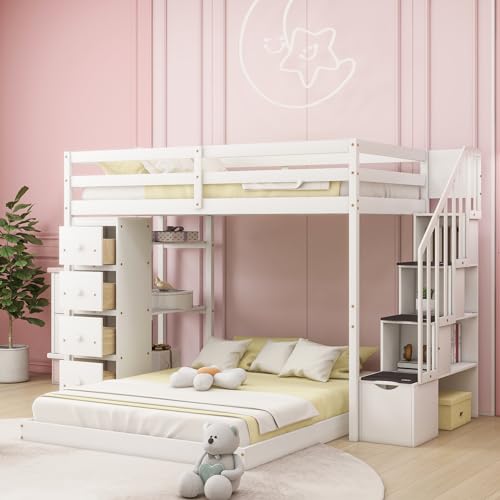 White With Stairs & Storage