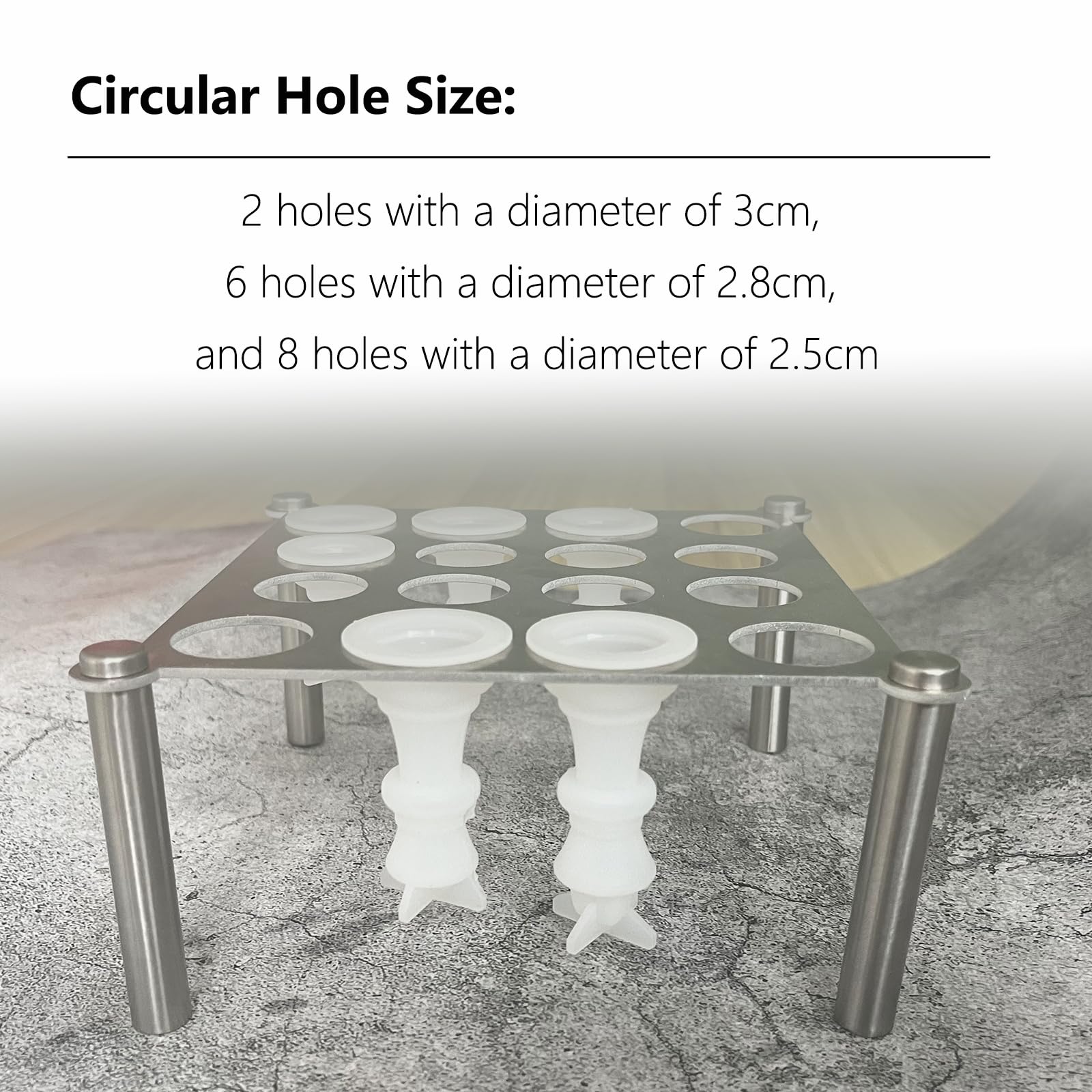 DIY Chess Piece Holder Stand for Silicone Molds - 1 Holder & 4 Legs Included - Perfect for Resin Casting, Jewelry Making & Craft Projects