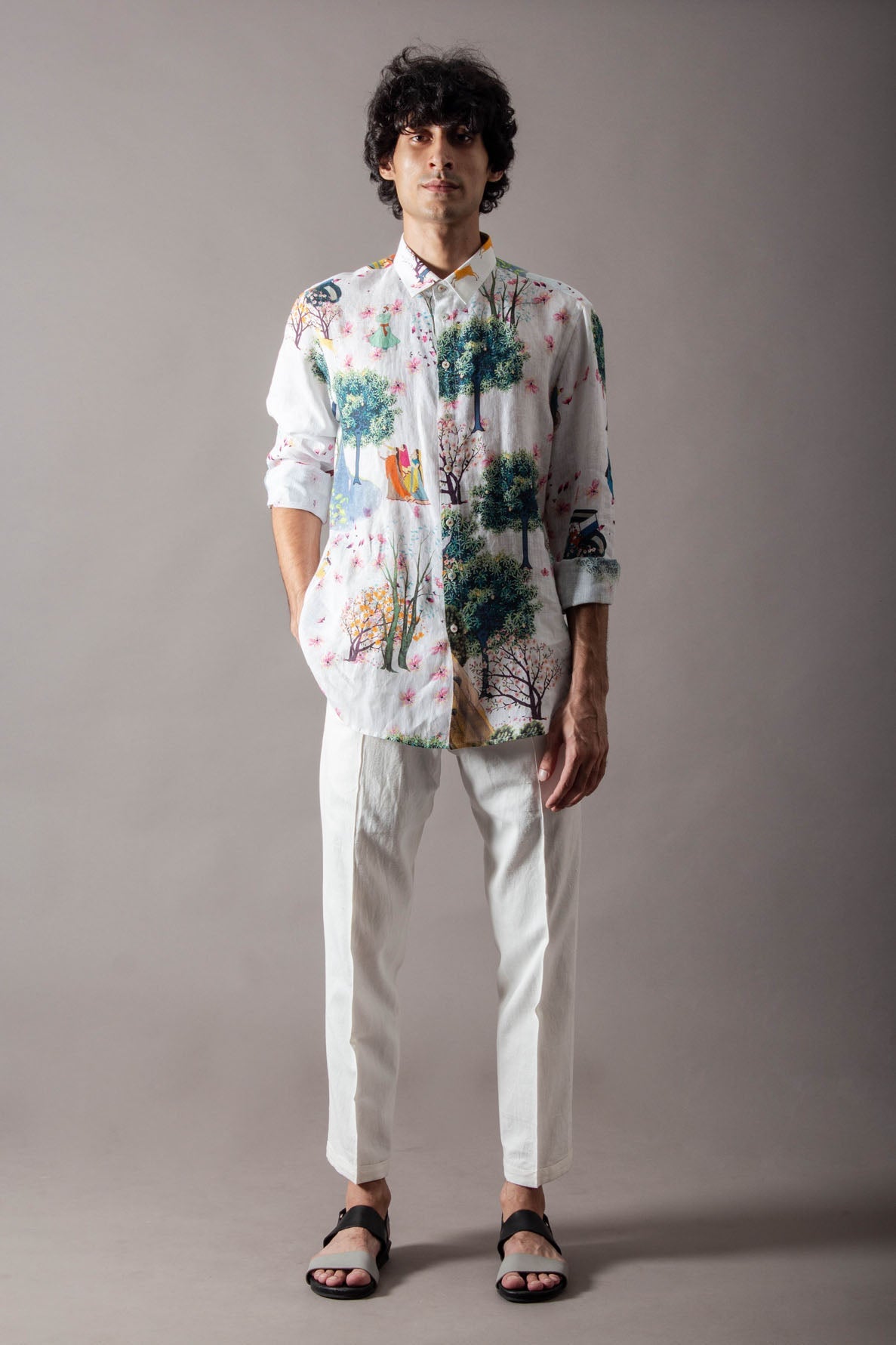 Raahi Heavy Cotton White Trousers for Men - Comfortable & Durable Casual Pants for Work, Travel & Everyday Wear
