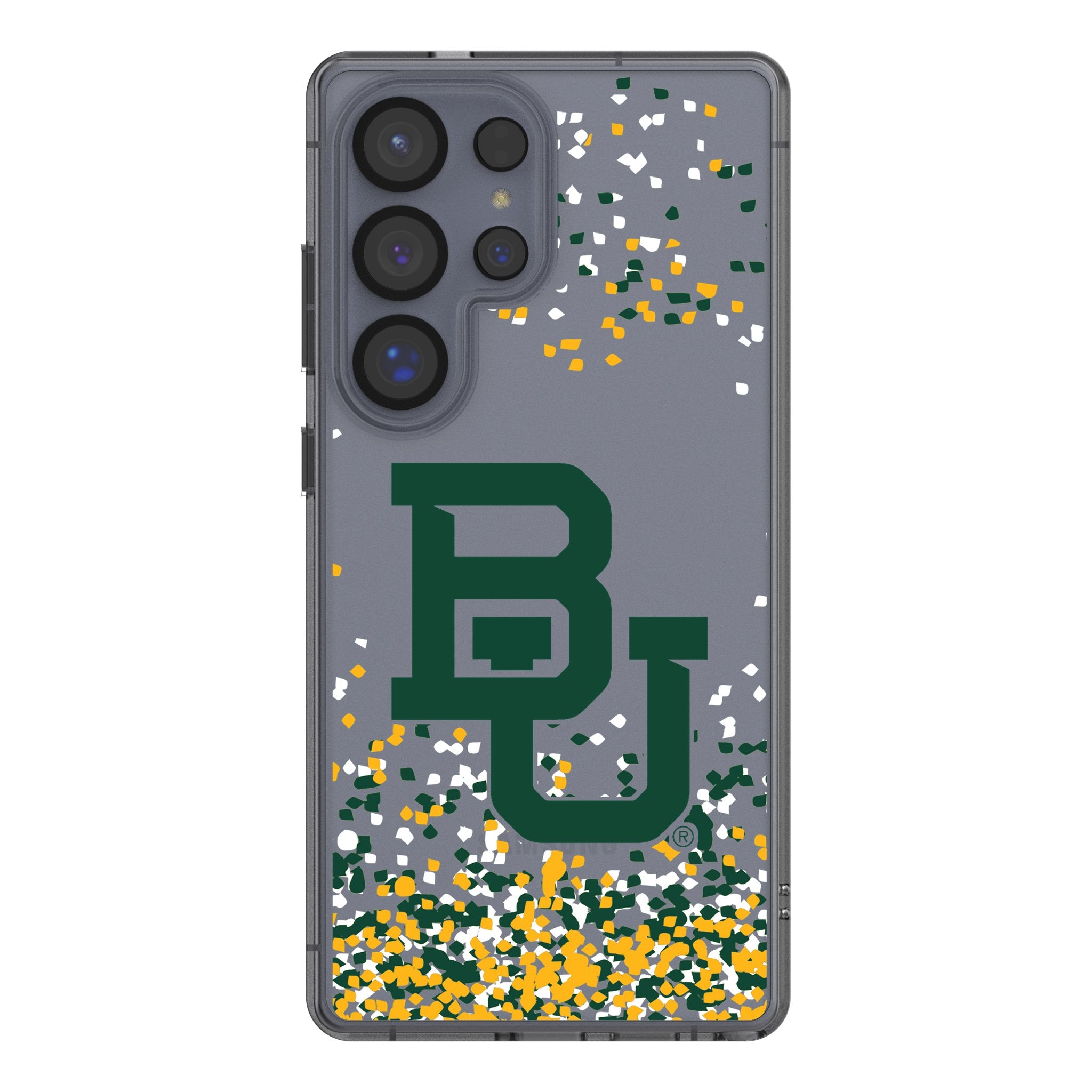Baylor University Bears Confetti Clear Phone Case for Samsung Galaxy - Durable Protective Cover with Stylish Design for Fans - Perfect for Game Day, School Spirit & Everyday Use