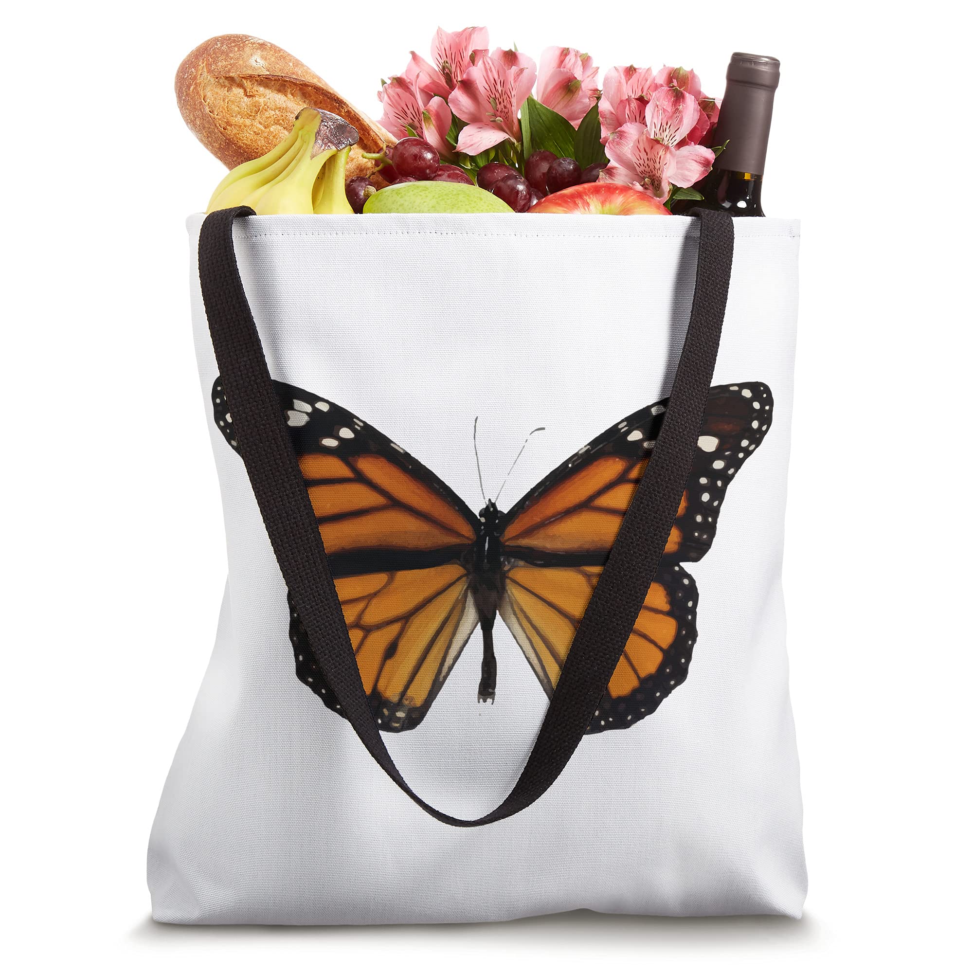 Eco-Friendly Monarch Butterfly Tote Bag - Large Reusable Shopping Bag with Vibrant Butterfly Print - Perfect for Groceries, Beach Trips & Farmers Market