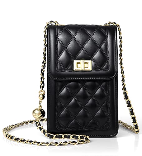 FSD.WG Women's Small Crossbody Leather Phone Purse - Mini Messenger Shoulder Bag with Wallet - Perfect for Travel, Shopping & Everyday Use