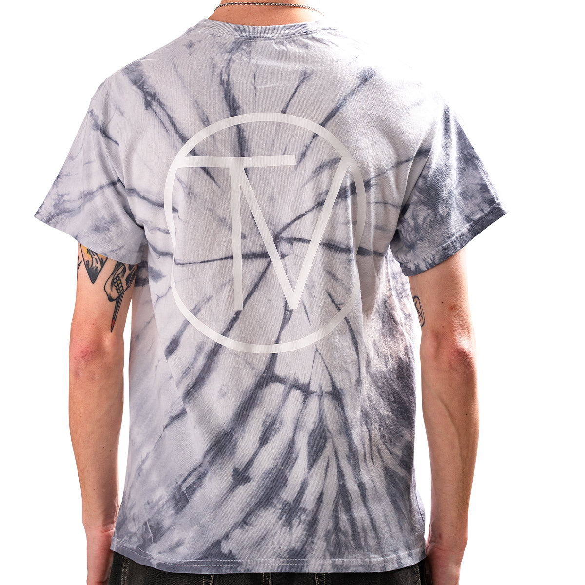 Trendy Silver Tie Dye T-Shirt for Men & Women | Soft Cotton Graphic Tee | Perfect for Casual Wear, Parties & Festivals