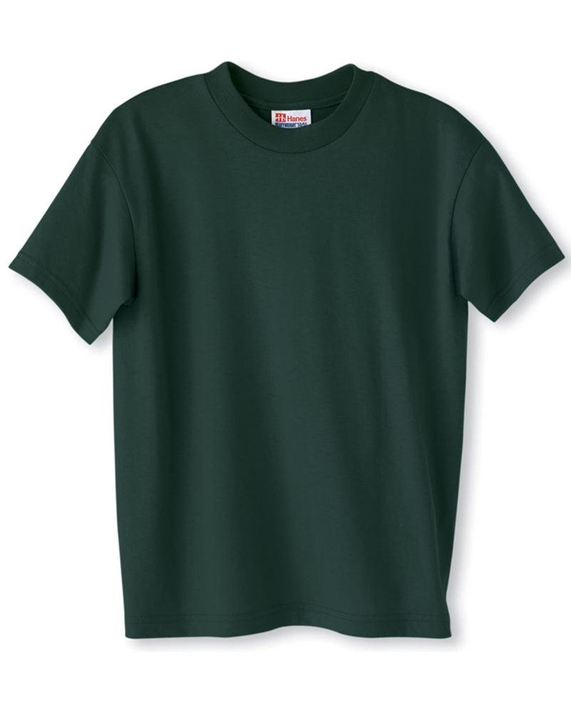 Hanes Kids' ComfortBlend EcoSmart Crewneck T-Shirt - Soft Cotton Blend Short Sleeve Tee for Boys & Girls - Perfect for School, Play & Everyday Wear