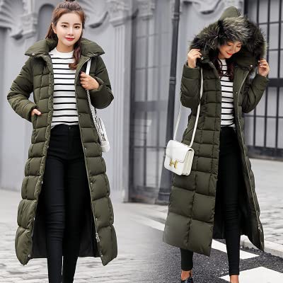 Women's Winter Jacket - Long Thick Puffer Coat with Detachable Fur Hood | Warm Windproof Parka for Cold Weather, Snow, Skiing & Outdoor Activities