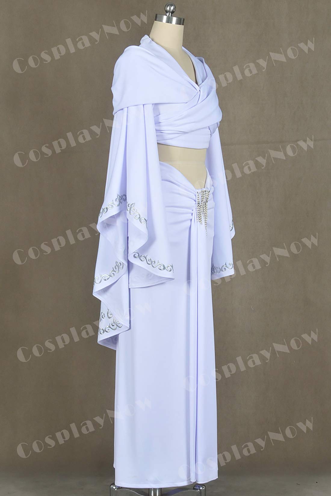 Princess Padme Amidala Cosplay Costume - White Dress, Top, Skirt & Cloak Set for Star Wars Fans & Costume Parties