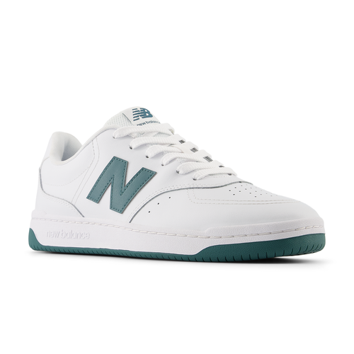 New Balance BB80 Unisex Sneakers - White/Green Athletic Shoes for Running, Walking & Casual Wear | Lightweight & Comfortable Design for Men & Women