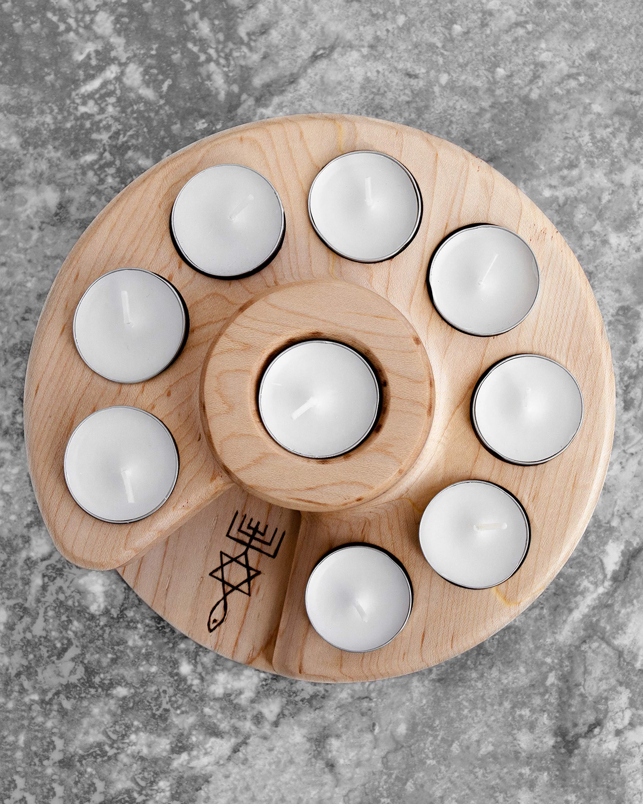 Spiral Menorah Candle Holder - Elegant Hanukkah Menorah for Jewish Holiday Decor & Home Celebration