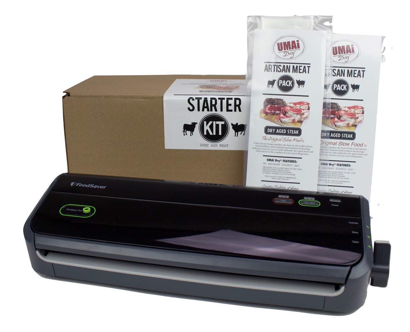 UMAi Dry Artisan Steak Starter Kit - Premium Dry Age Bags for Beef & Meat - Home Dry Aging Kit for Refrigerator - Perfect for Steak Lovers & Home Chefs to Create Restaurant-Quality Dry Aged Beef