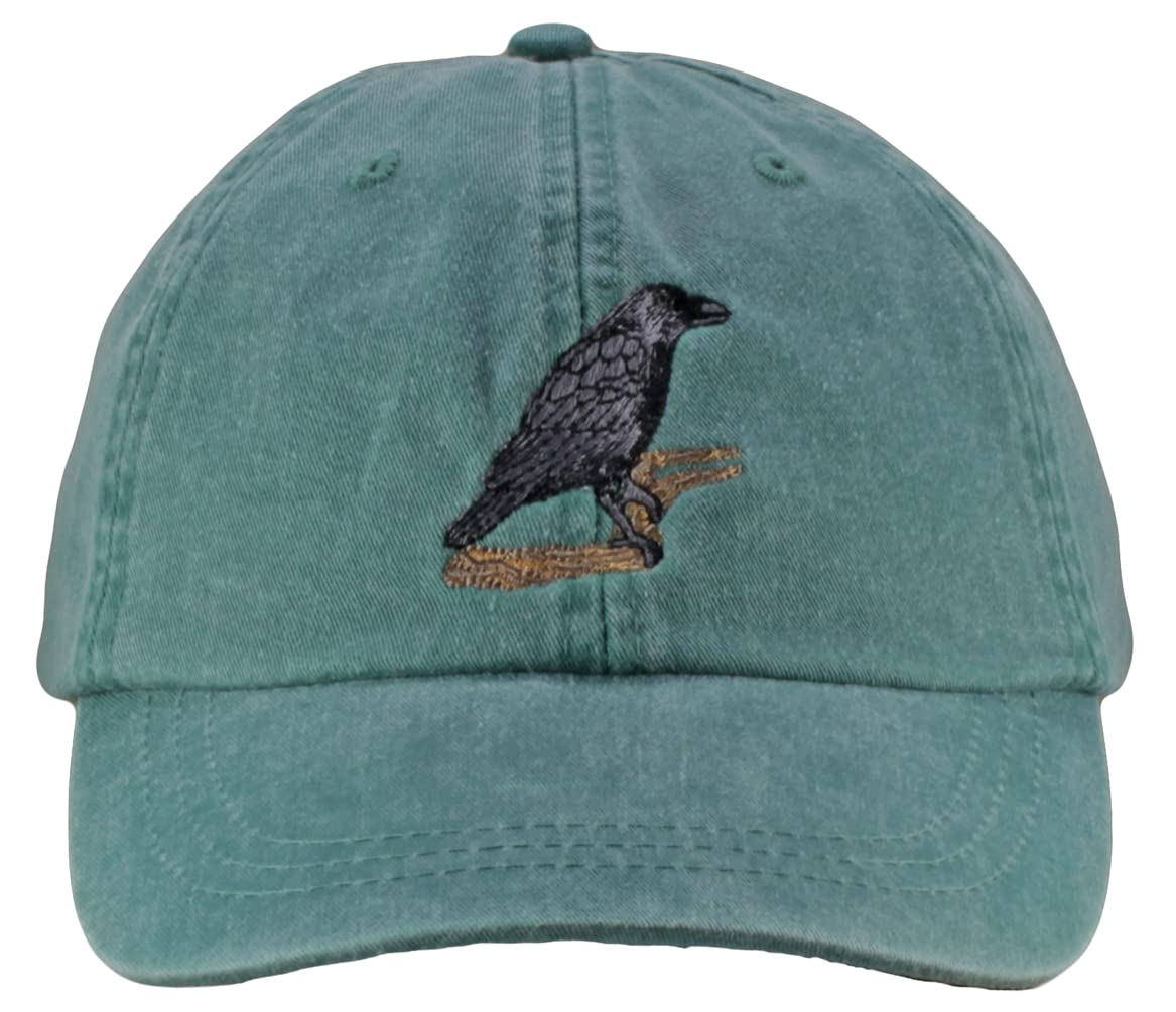 Stylish Crow Embroidered Baseball Hat - Unisex Blackbird Cap in Multiple Colors - Perfect for Outdoor Activities, Sports, and Casual Wear