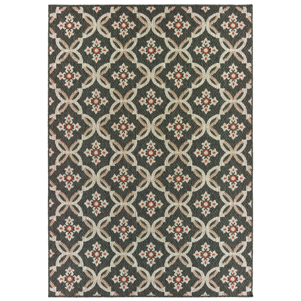 Premium Latitude Outdoor Rugs 1904K - Waterproof & UV Resistant Patio Rugs for Deck, Poolside, and Backyard Decor
