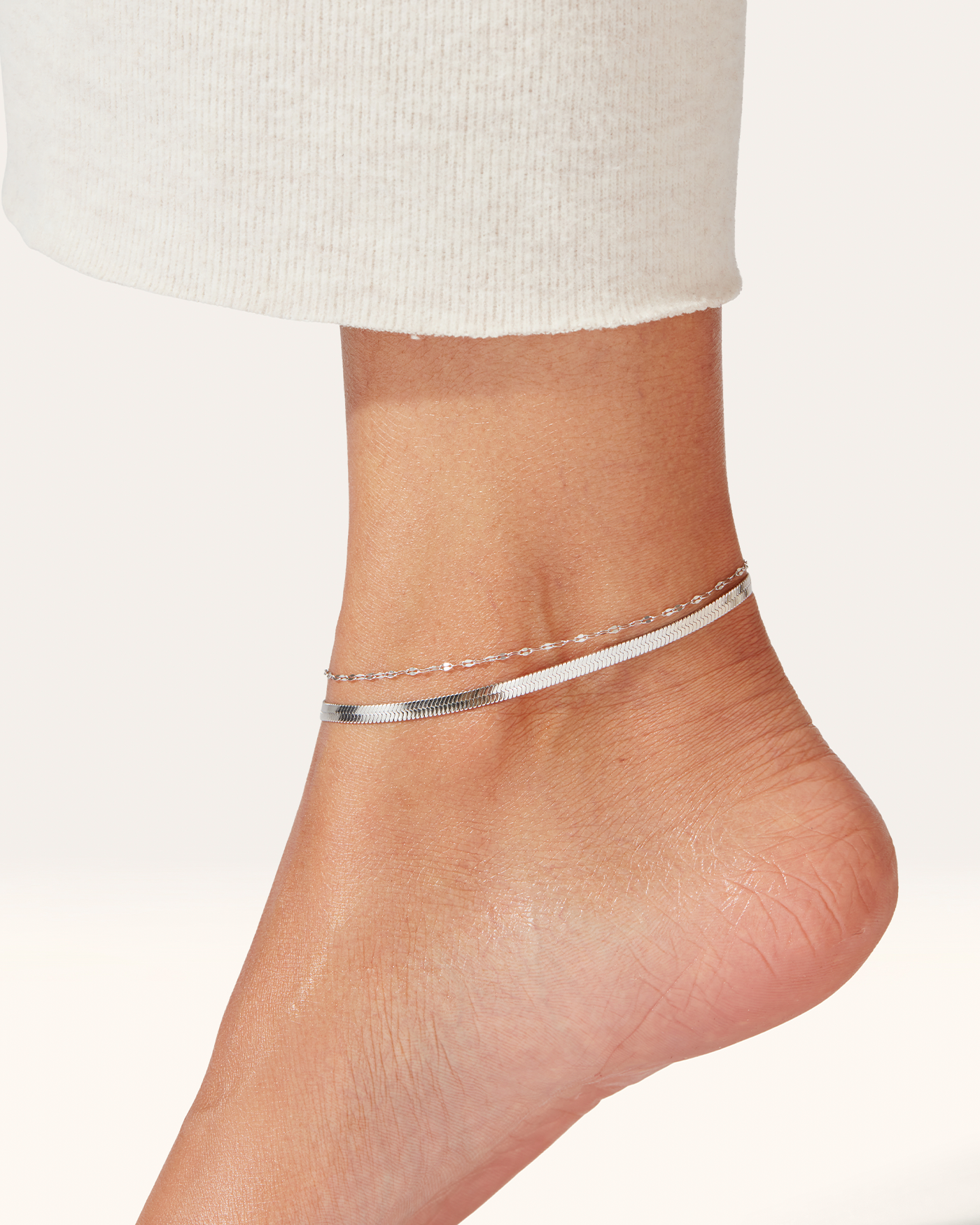 Elegant Silver Capri Anklet for Women - Dainty Beach Jewelry for Summer Outfits & Vacations