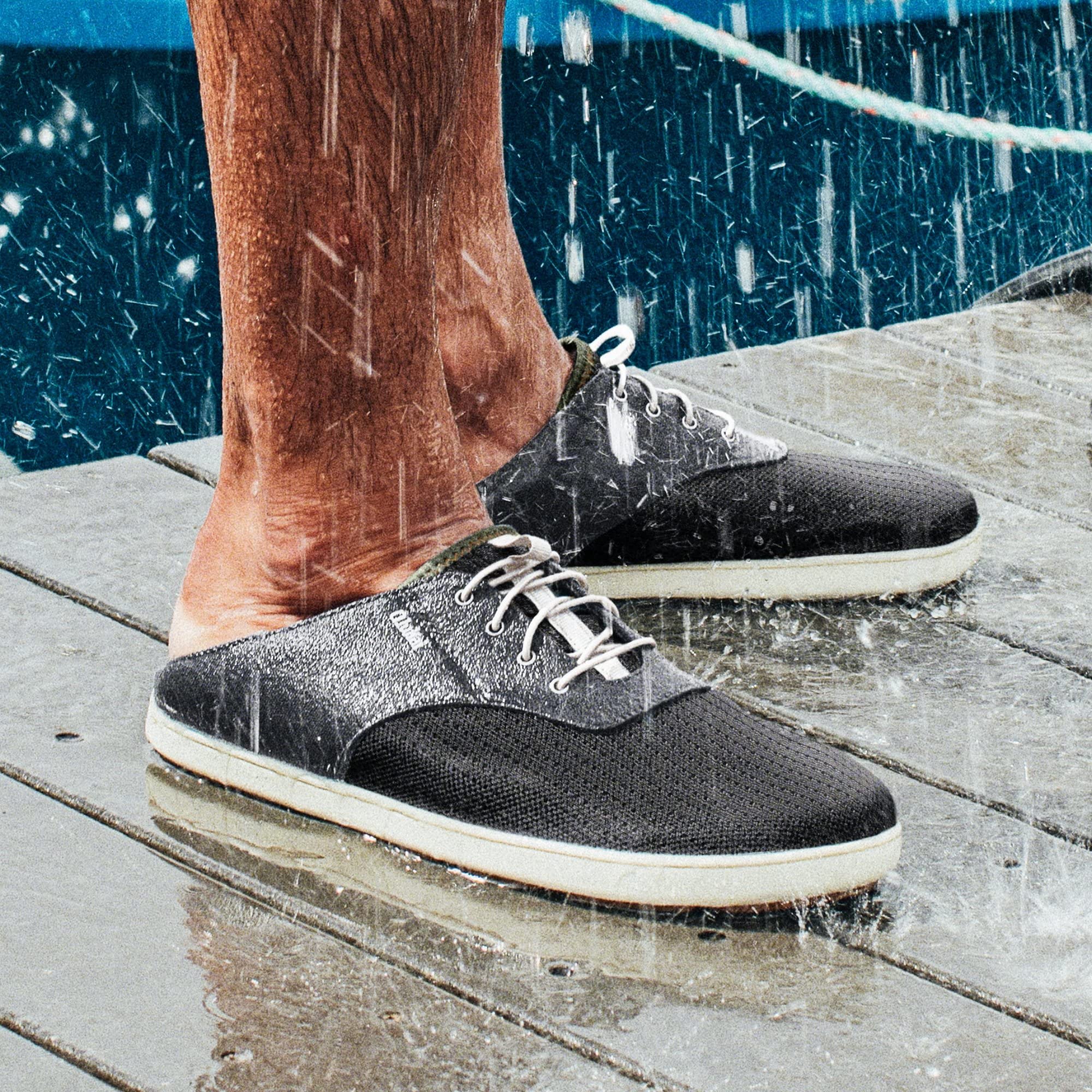 OLUKAI Nohea Moku Men's Comfortable Sneakers - Breathable Mesh Shoes with No-Tie Laces & All-Weather Rubber Soles - Perfect for Walking, Travel and Casual Everyday Wear