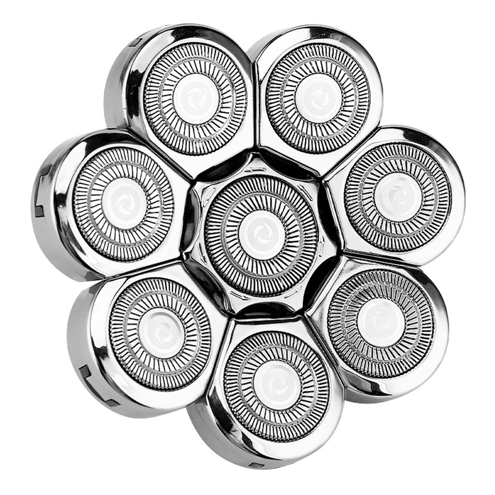 5/6/7/8 Head Electric Shaver Replacement for Bald Men - Double-Ring Hair Trimmer Foil Replacement Heads - Perfect for Home Grooming & Travel Shaving Kits