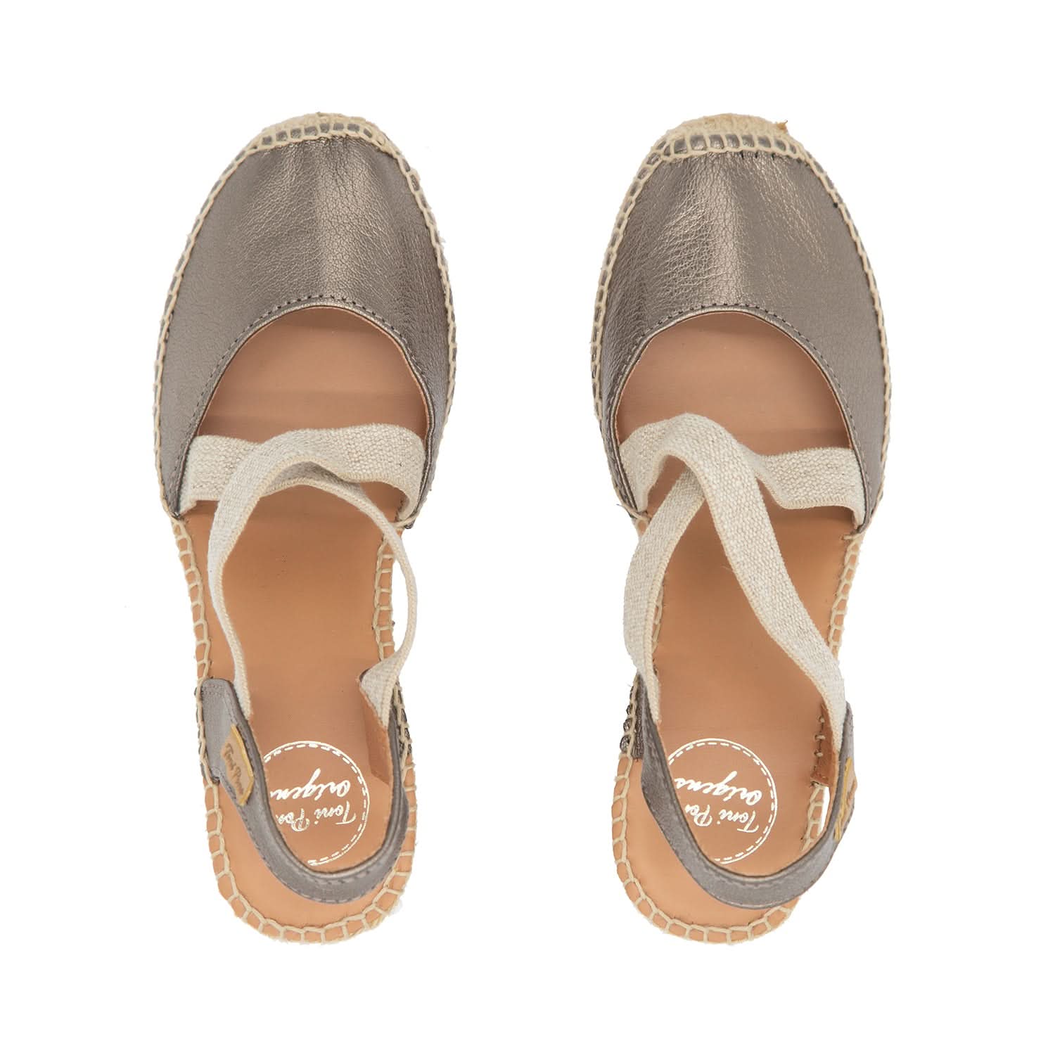 Women's Plain Leather Wedge Espadrilles - Comfortable Summer Sandals for Casual Outings & Beach Vacations | Saba P