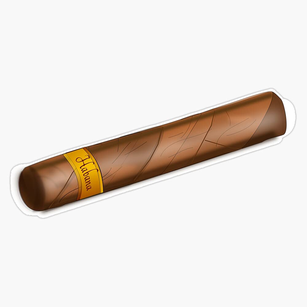 Premium Cuban Cigar Vinyl Decal Sticker - Waterproof Durable for Wall, Laptop, Window, Car Bumper - 5 Pack (LGC-RDCF-STICKER-4865) - Perfect for Home Decor, Office, Gifts & Personalization