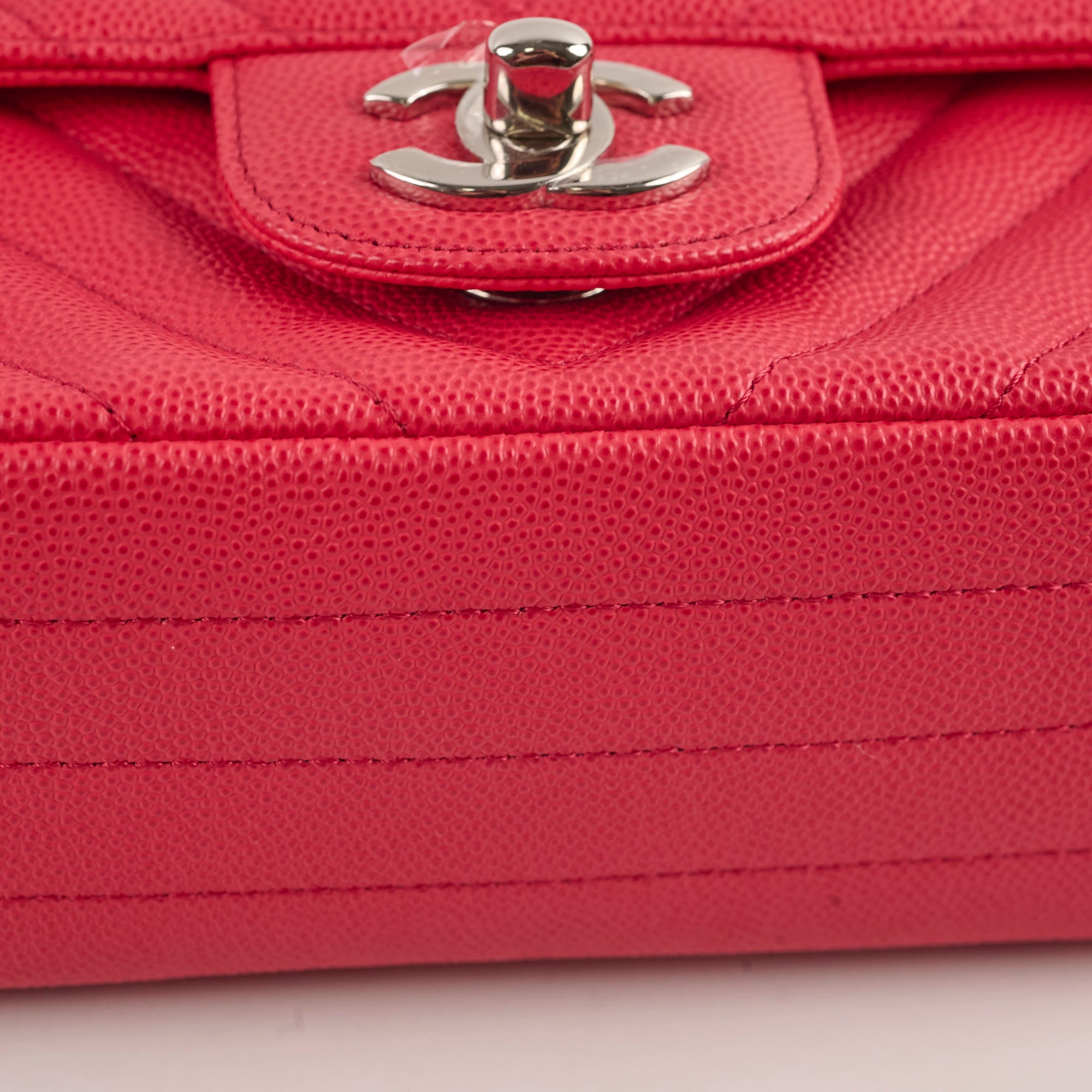 Chanel Mini Rectangular Caviar Coral Leather Crossbody Bag - Luxury Designer Handbag for Women | Perfect for Evening Parties, Date Nights & Special Occasions