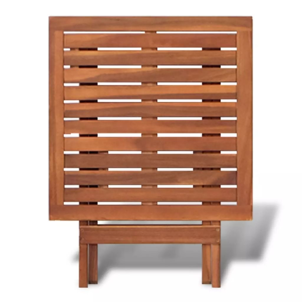 Foldable Acacia Wood Bistro Table - Outdoor Patio Side Table for Garden, Backyard & Balcony | Perfect for Coffee, Dining & Relaxing in Small Spaces
