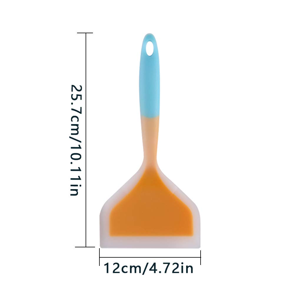 Lustar Silicone Kitchen Utensils Set - Non-Stick Spatula, Wide Scraper for Cooking, Baking, Flipping Eggs, Meat & Pizza - Heat Resistant Kitchen Tools for Grilling, Frying & Baking