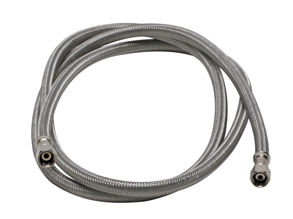 Fluidmaster 12IM120 Braided Stainless Steel Refrigerator Ice Maker Water Supply Line - Durable & Leak-Proof for Home Kitchen Appliances, Perfect for Fridge Water Hookup and Ice Machine Installation