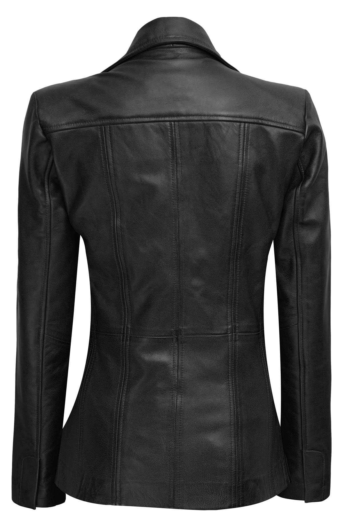 Genuine Lambskin Leather Blazers for Women - Business Casual Blazer Jackets for Office & Evening Wear - Premium Women's Leather Blazers for Work & Special Occasions