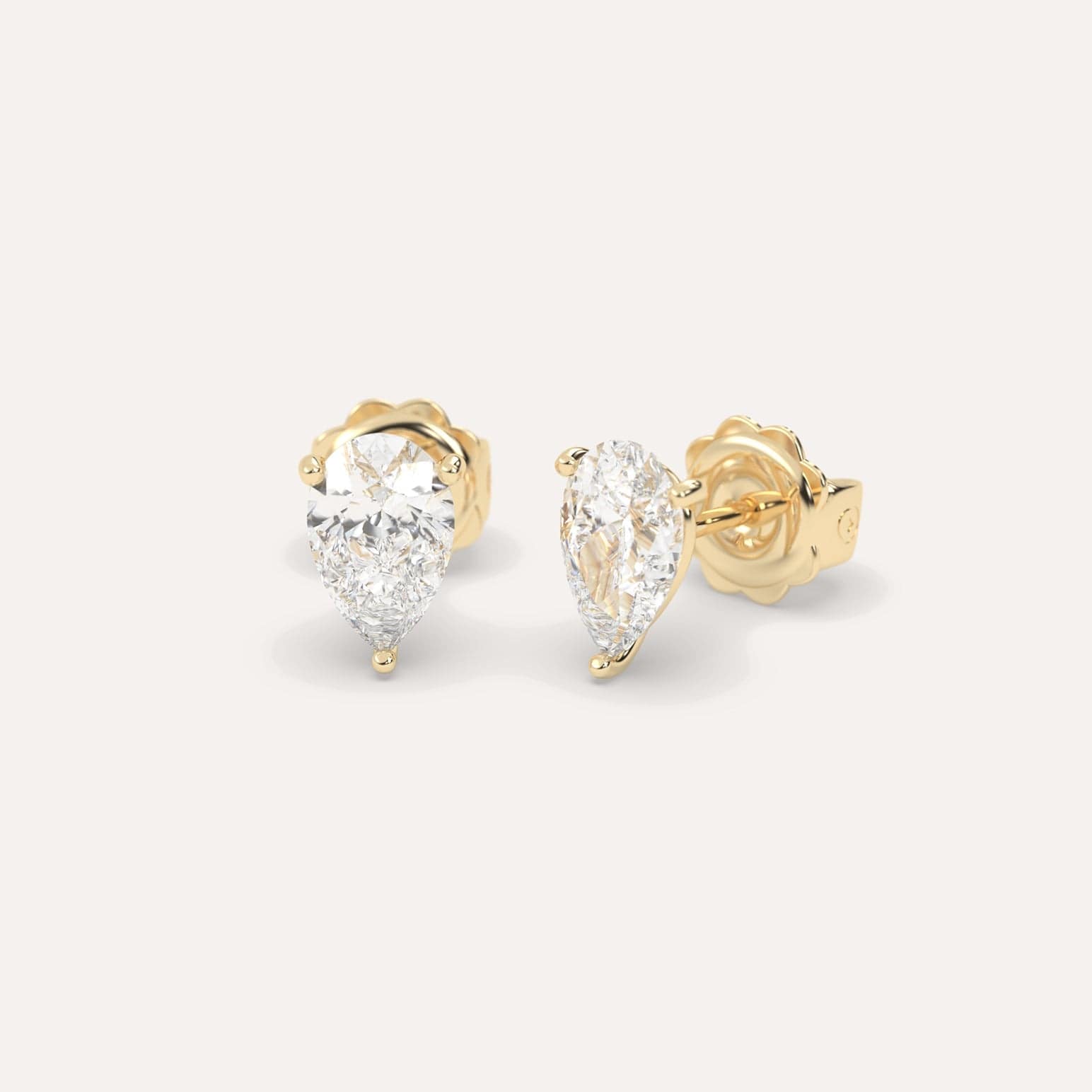 2 Carat Pear Diamond Stud Earrings for Women - Dainty & Elegant Jewelry Gift for Wedding, Anniversary & Special Occasions
