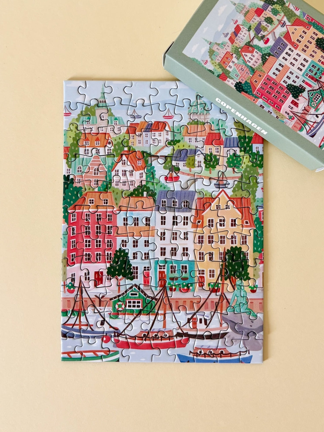 Copenhagen 99 Piece Jigsaw Puzzle for Adults & Kids - Scenic City Landscape Puzzle for Family Game Night & Educational Play