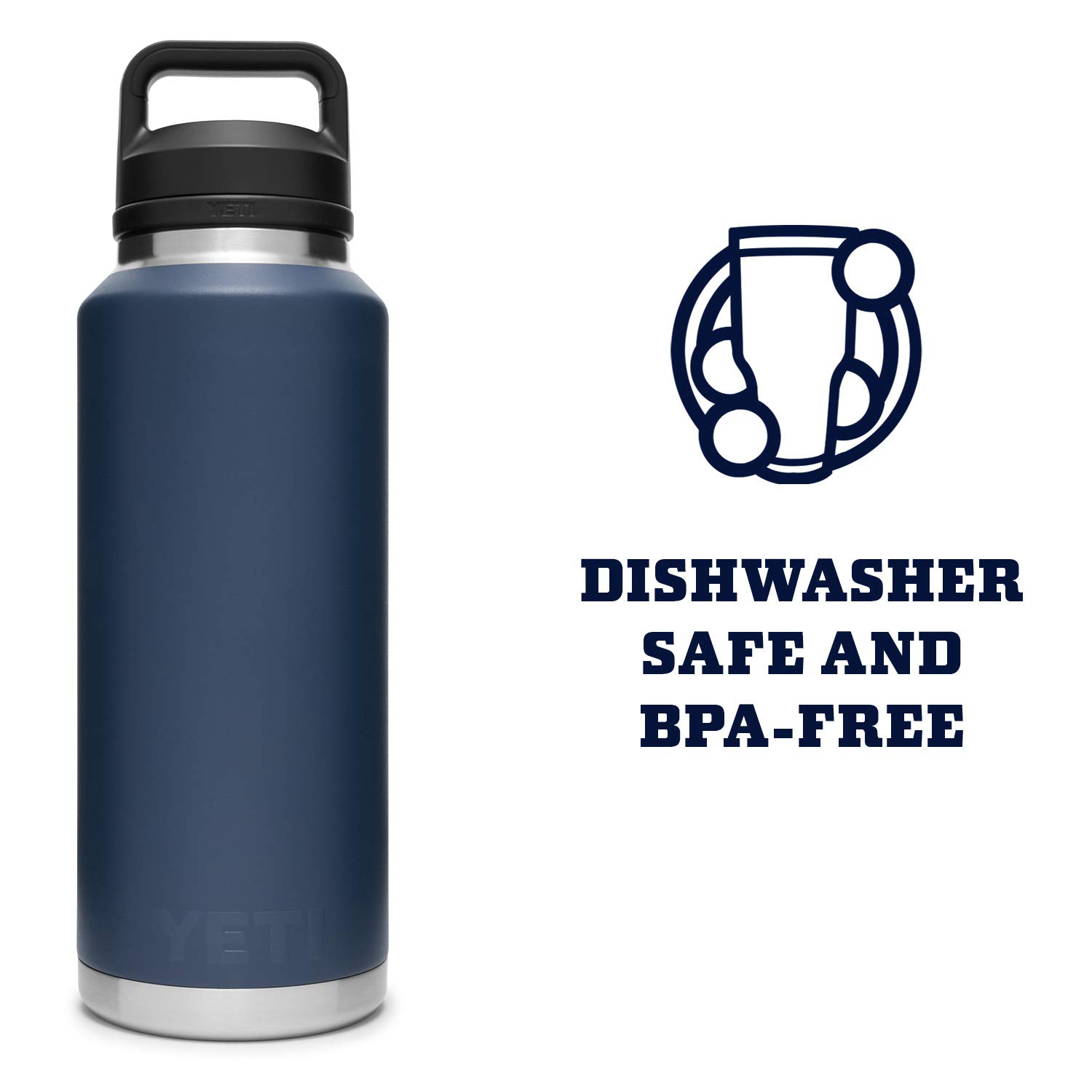 YETI Rambler 46 oz Stainless Steel Vacuum Insulated Water Bottle with Leakproof Chug Cap - Perfect for Outdoor Adventures, Gym & Travel