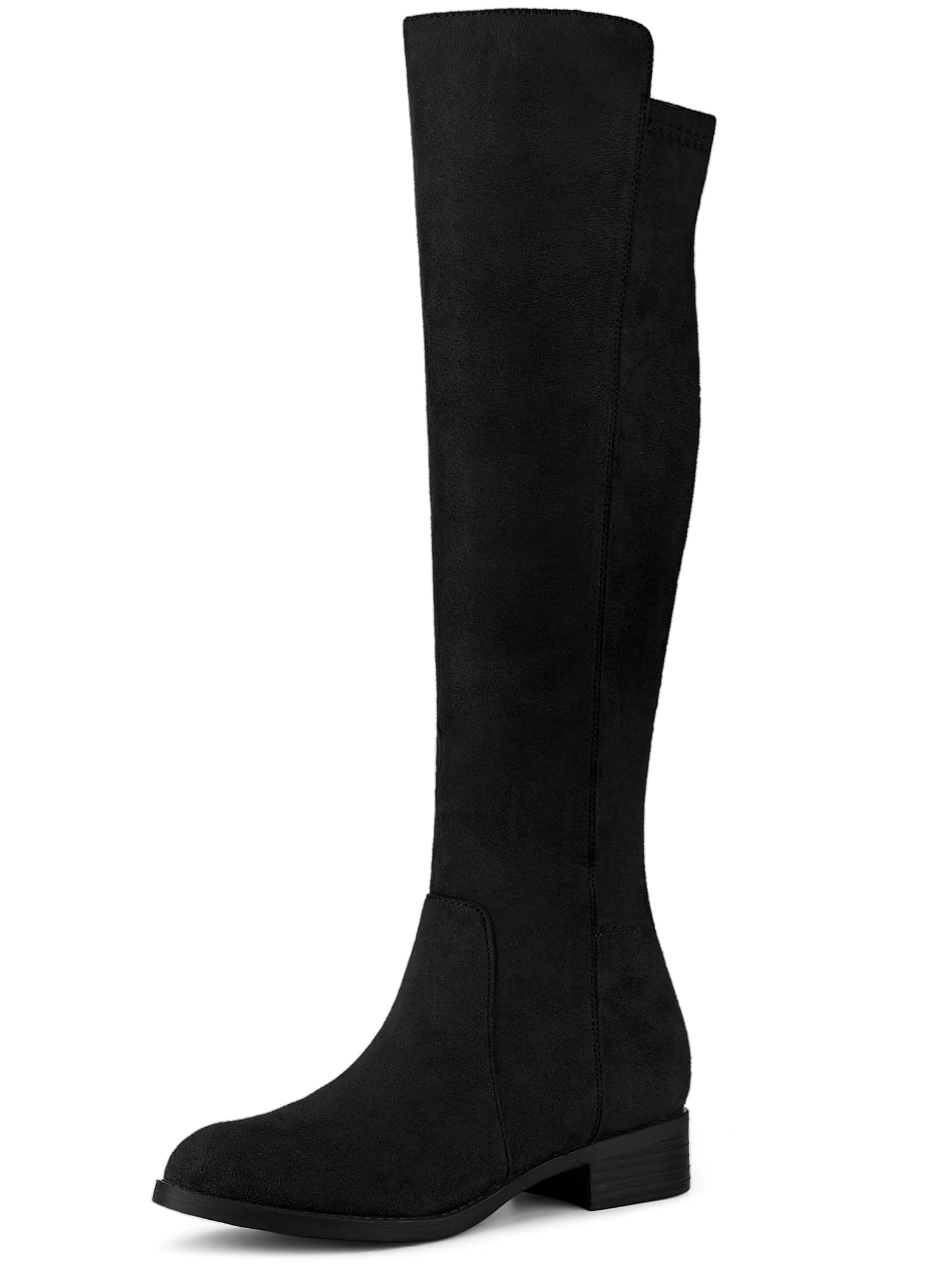 Allegra K Women's Knee High Boots with Side Zipper - Chunky Heel Fashion Boots for Fall & Winter | Perfect for Office, Party & Night Out