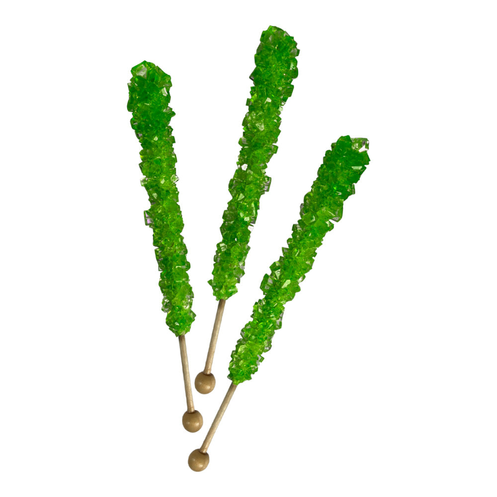 Espeez Old Fashioned Rock Candy Green - 18ct Box | Classic Hard Candy for Parties, Gifts & Dessert Toppings