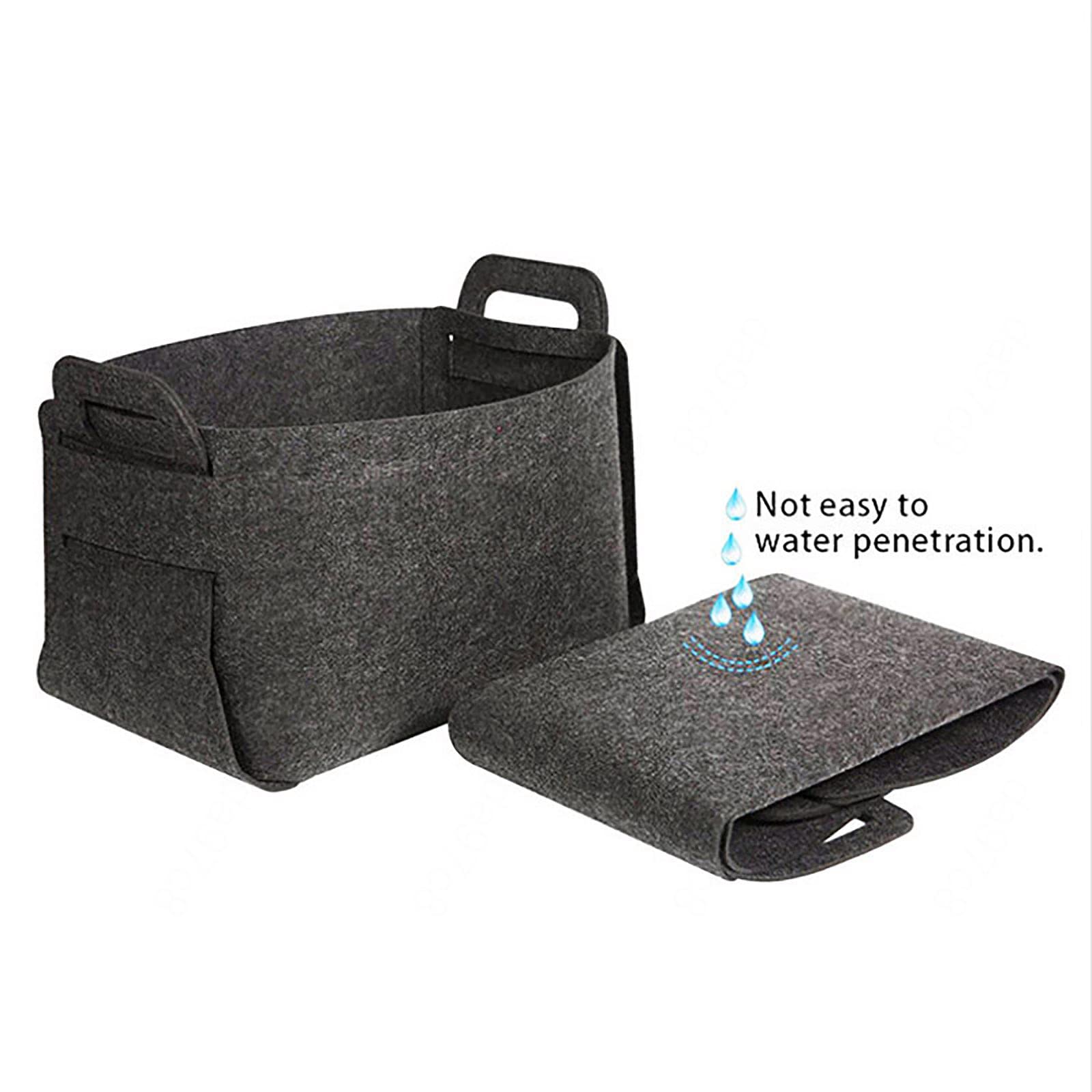 Foldable Felt Storage Box Organizer - Grey Multi-Purpose Bin for Office, Bedroom, Closet, Nursery & Laundry | Perfect for Organizing Toys, Books, DVDs & Clothes