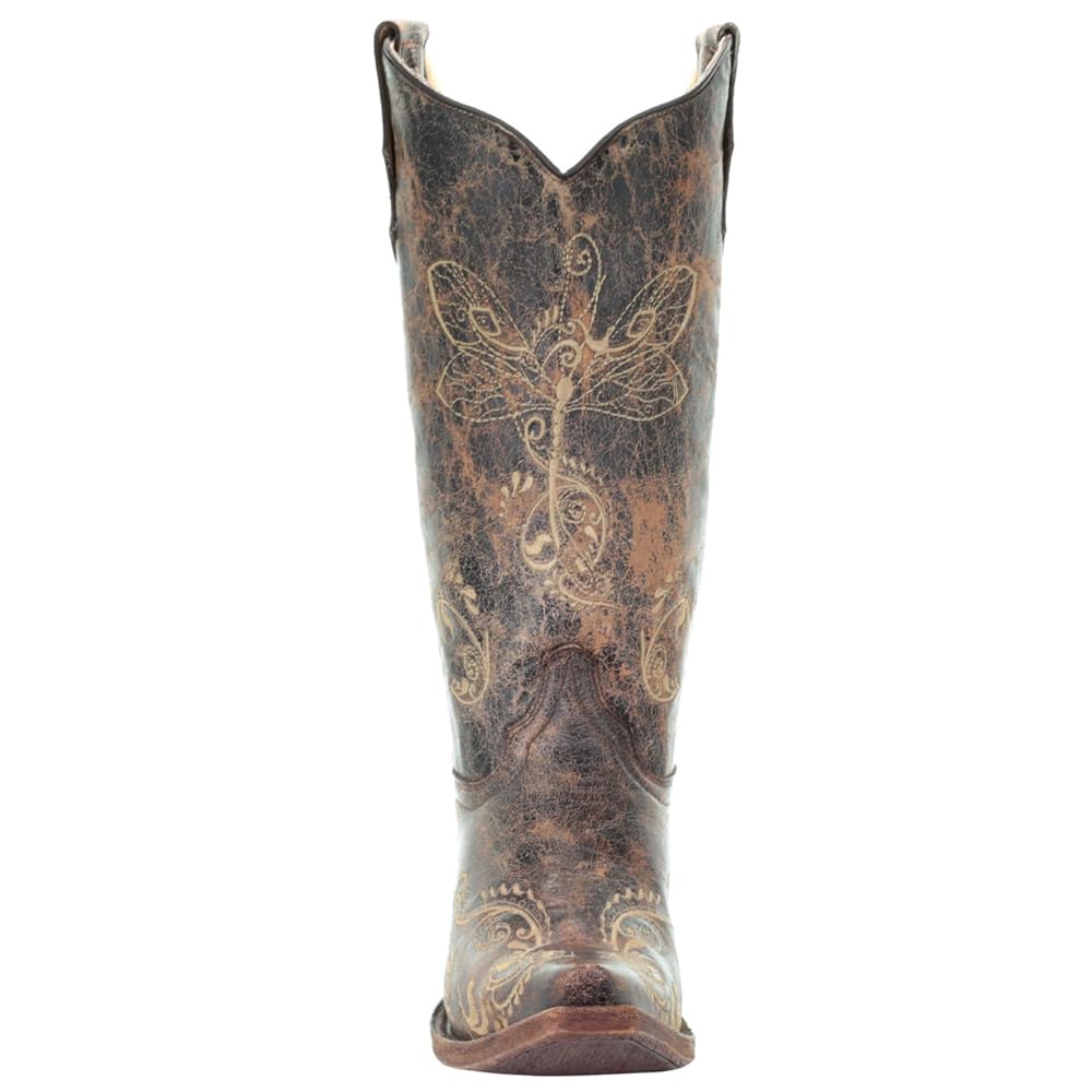 Women's Embroidered Corral Boots - Snip Toe Knee High Casual Boots with 2-3